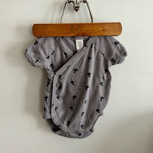 Pointelle mushroom pattern onesie